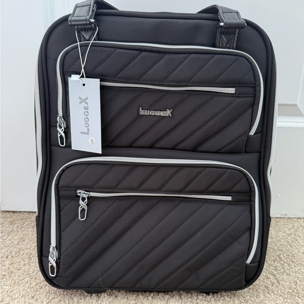 Black Quilted Men's Travel Bag
